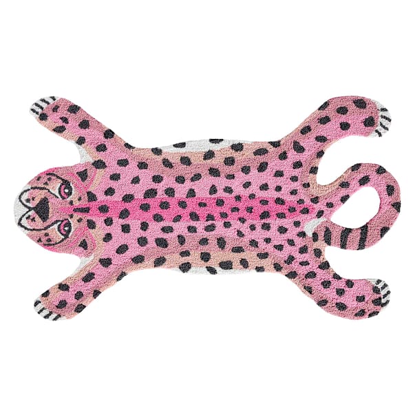 Franny Pink Cheetah Accent Rug, 27x45