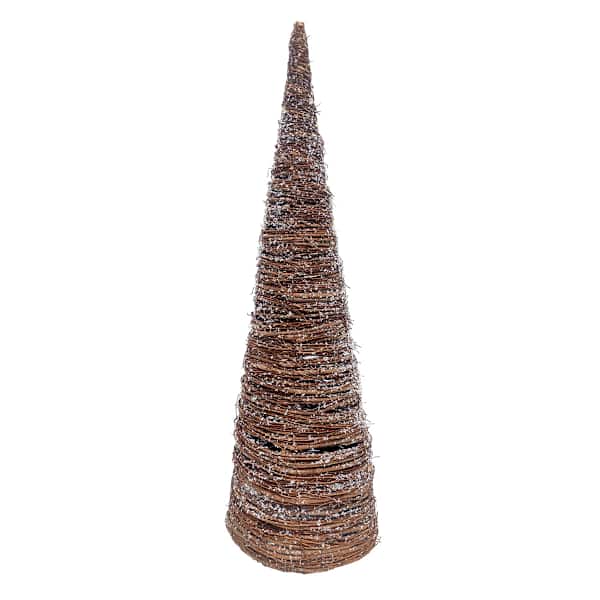 Rattan & Metal Cone Tree, 24"