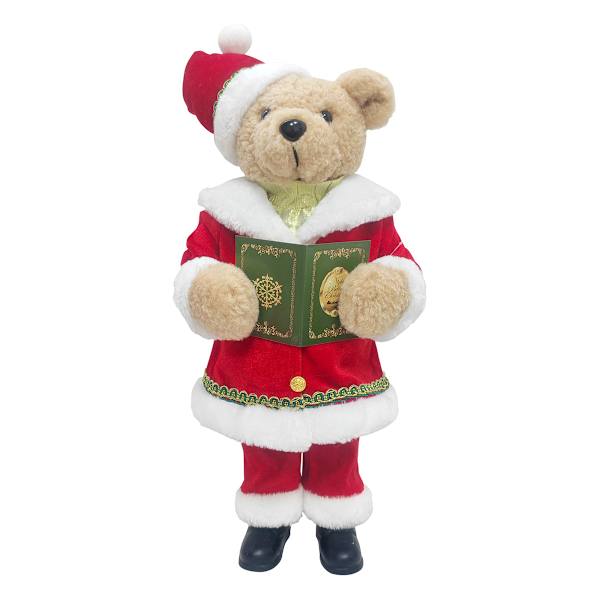 Teddy Bear with Santa Hat, 18"
