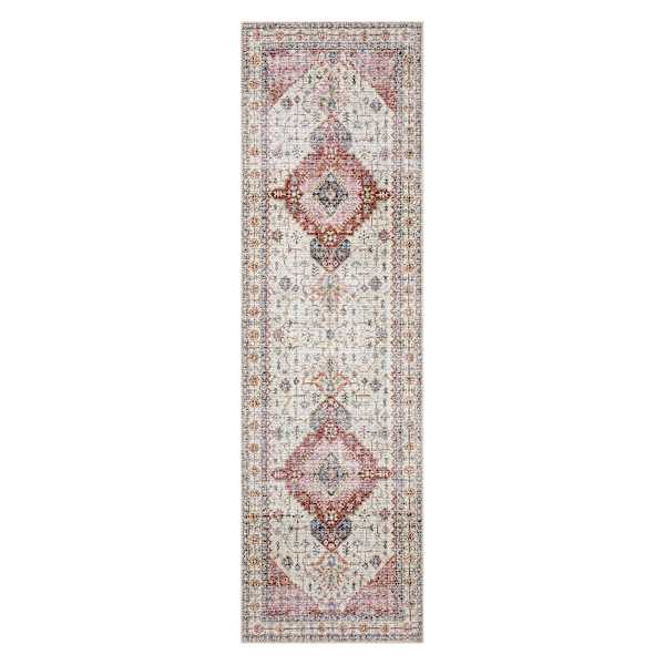 (D581) Khloe Multicolor Medallion Design Runner, 2x7