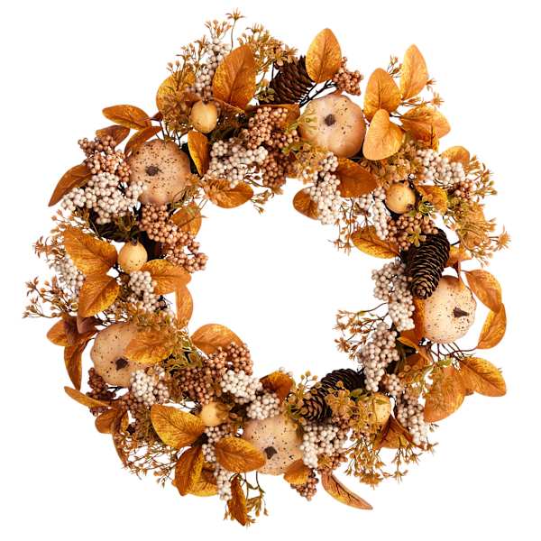 Pumpkin Wreath, 22"