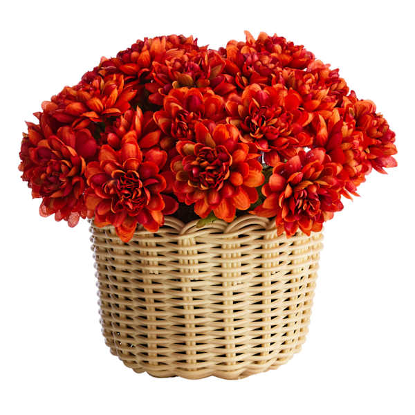 Orange Marigold in Basket, 9"