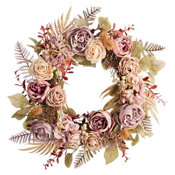 24In Rose/Cabbage Rose Wreath