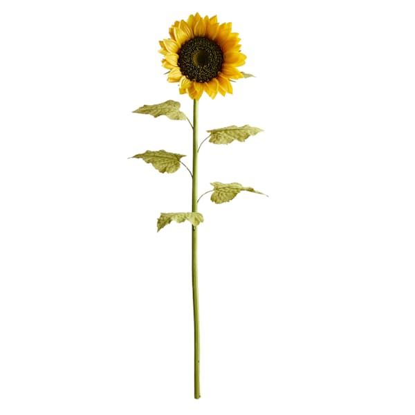 Yellow Oversized Sunflower Stem, 42"
