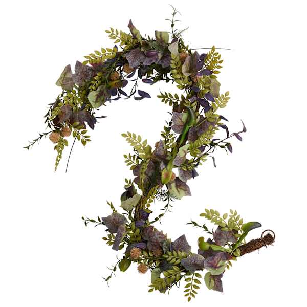 Grim Gardens Mixed Leaves Venus Fly Trap Garland, 72"