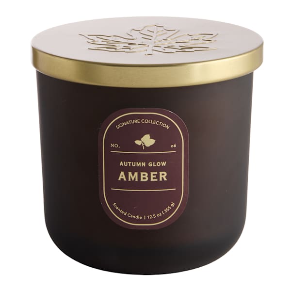 Autumn Glow Amber Scented Jar Candle, 12.5oz