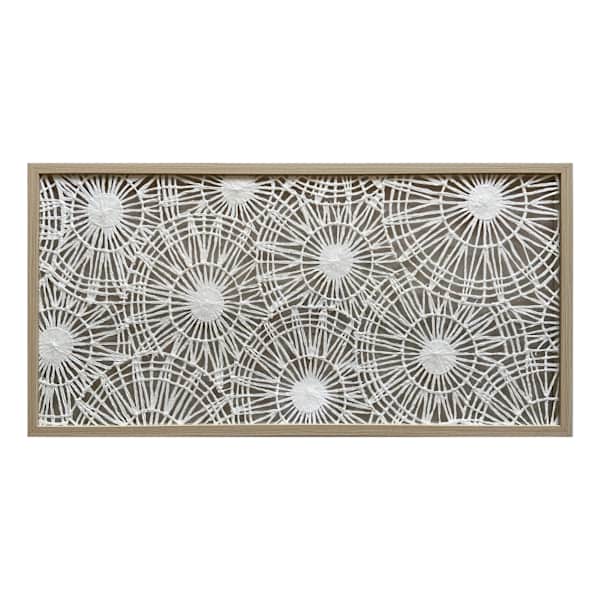 Framed Sunflower Geo Rice Paper Wall Art, 39x20