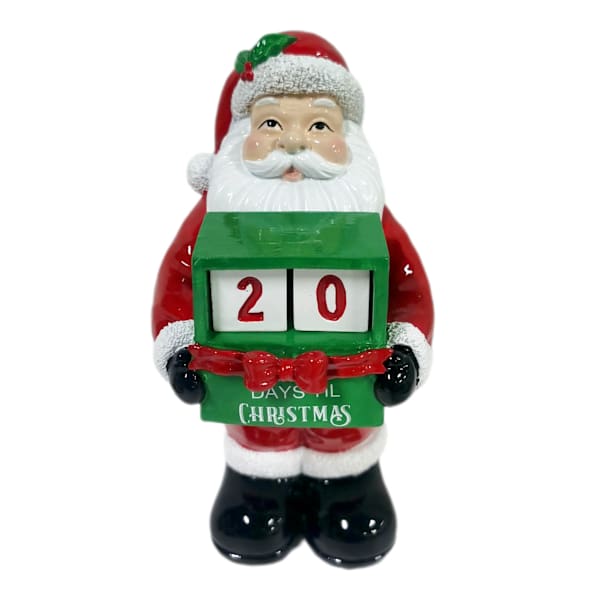 Classic Christmas Countdown Santa Decor, 8"