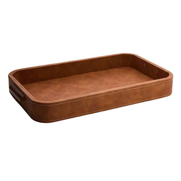Rectangular Leather Tray, 16x9