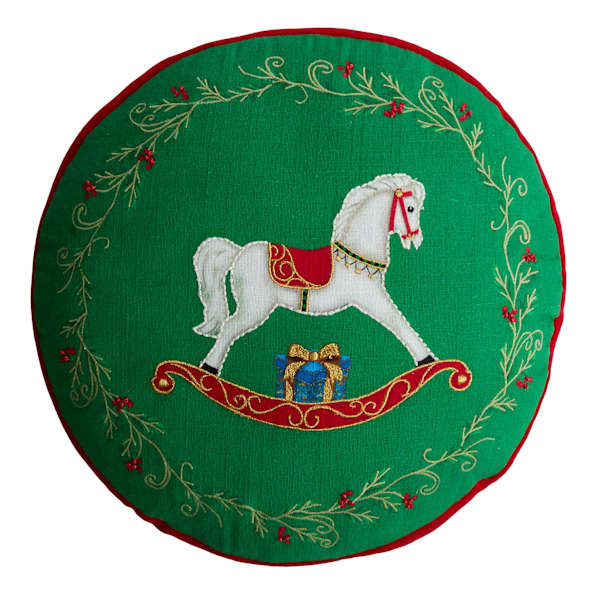 Rocking Horse Round Throw Pillow, 16"