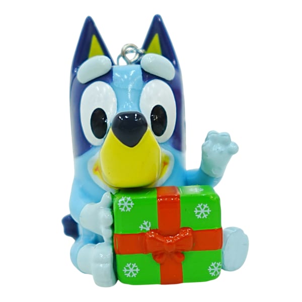 Bluey with Giftbox Ornament, 3.5"