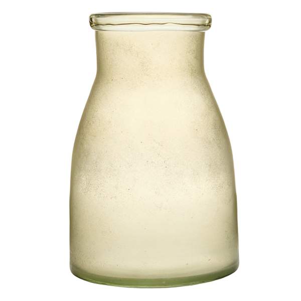 Green Soda with Rusa Mouth Finish Glass Vase, 10.5"