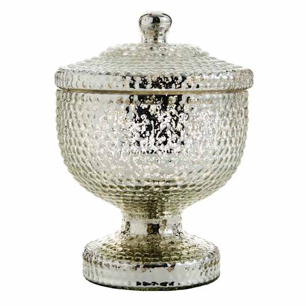 Silver Mercury Glass Jar, 9.5"