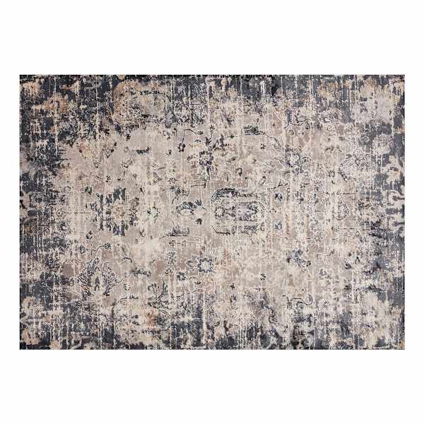 (D492) Honeybloom Muneer Blue & Beige Area Rug, 5x8