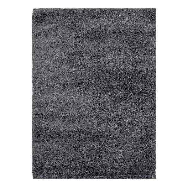 (C179) Macy Charcoal Grey Shag Area Rug, 5x7