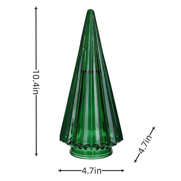 Golden Noel Glass Cone Tree, 10"