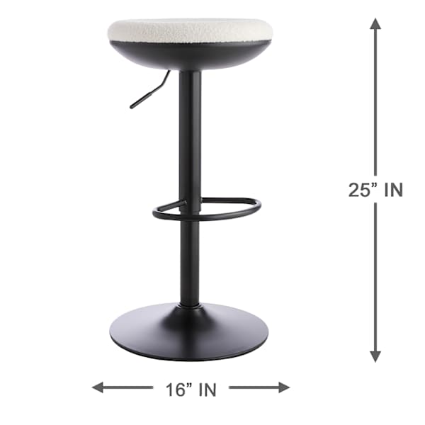 Blakely Adjustable Swivel Barstool, White