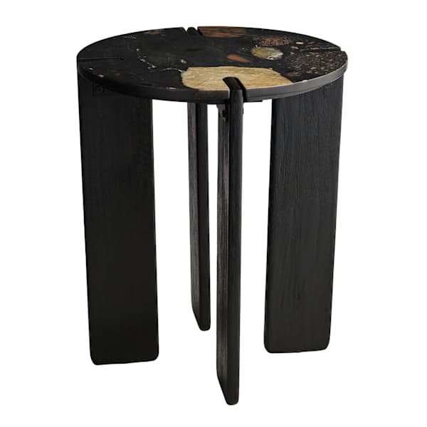 Eleanor Accent Table, Black Marble