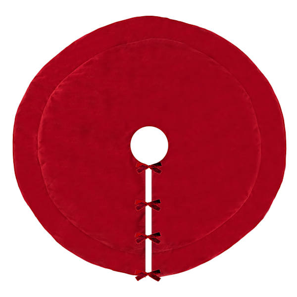 Red Corduroy Tree Skirt, 48"