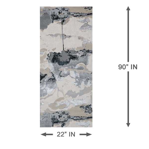 (B757) Miramar Ivory Abstract Runner, 2x7