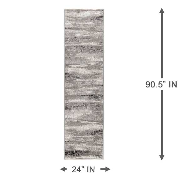 (A479) Camden Canbera Neutral Abstract Runner, 2x6
