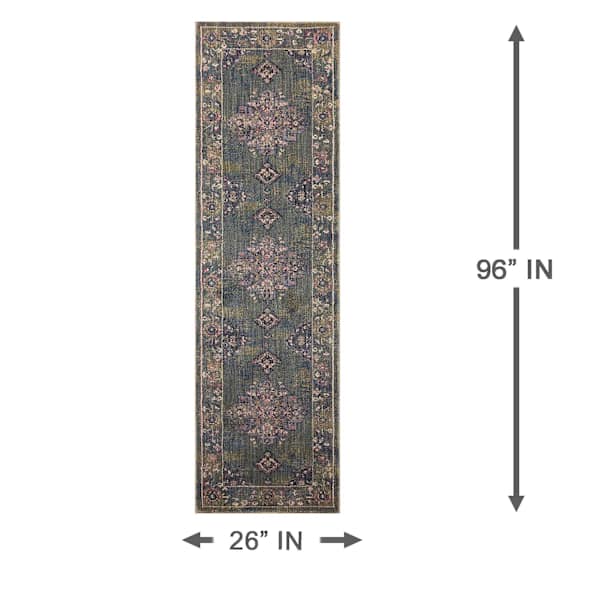 (A466) Jewel Green Runner, 2.2x8