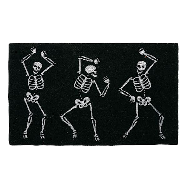 Dancing Skeletons Printed Coir Mat, 18x30