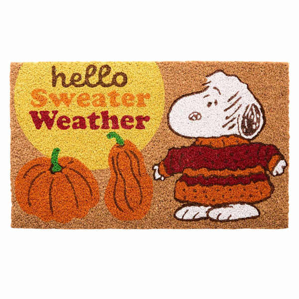 Snoopy Sweater Weather Coir Mat, 18x30