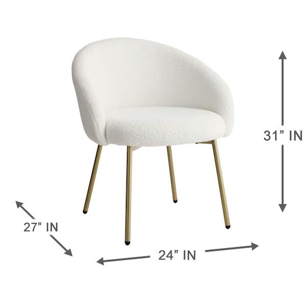 Jasmine Accent Chair, White