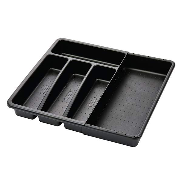 Black Expandable Cutlery Tray