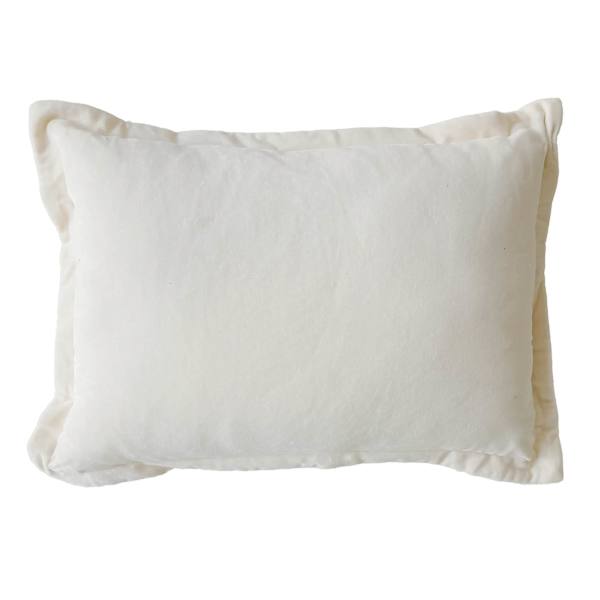 Providence Cream Cotton Velvet Throw Pillow, 14x20