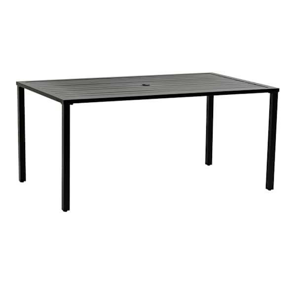 Grammercy Rectangle Patio Dining Table, Black