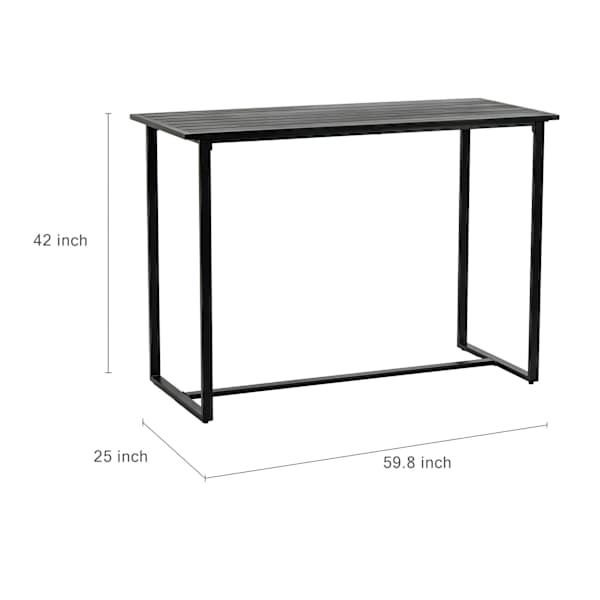 Grammercy Patio Bar Table, Black