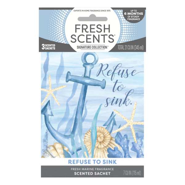 3-Pack Refuse to Sink Scented Sachets