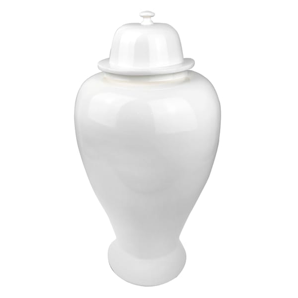 White Bamboo Ginger Jar, 23"