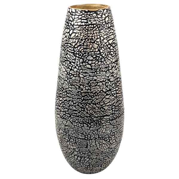 Matte Eggshell Bamboo Vase, 17"