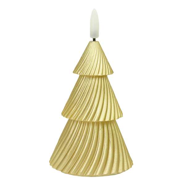 Twill Christmas Tree LED Candle with Timer, 3x5