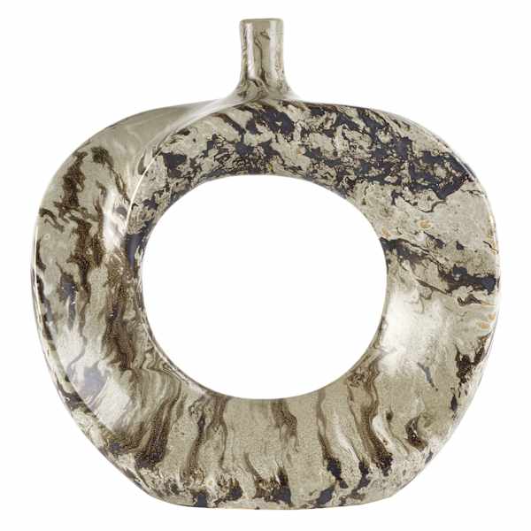 Faux Granite Circle Cermic Vase, 14"