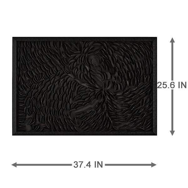 Crosby St. Black Dimensional Paper Wall Art, 27x26