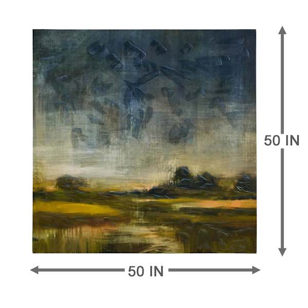 Dark Moody Canvas Wall Art, 50"