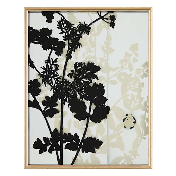 Glass Framed Floral Printed Mirror Wall Art, 23x29