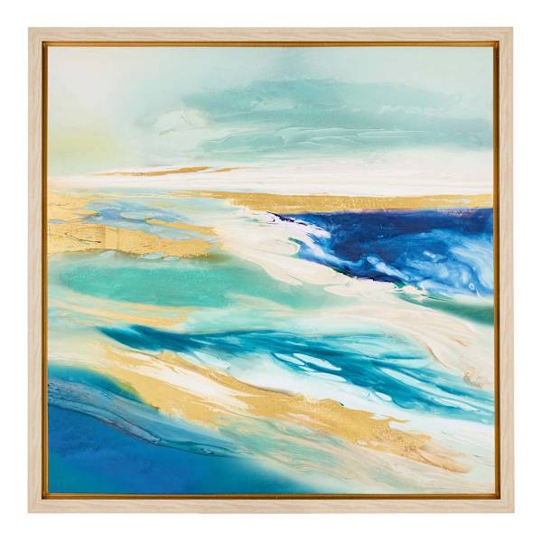 Framed Abstract Canvas Wall Arrt, 52"