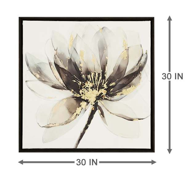 Framed Floral Canvas Wall Art, 30"