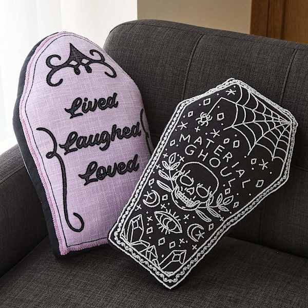 Hey Boo! Graveyard Throw Pillow Set