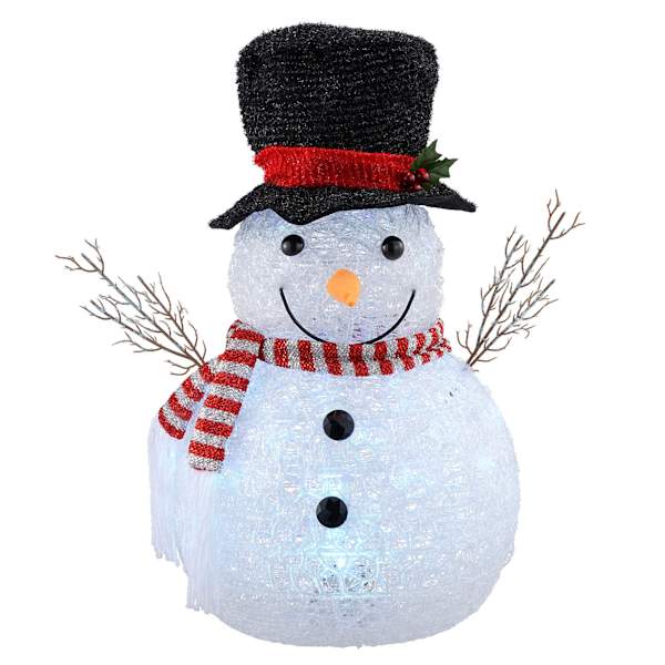 LED Top Hat Snowman, 20"
