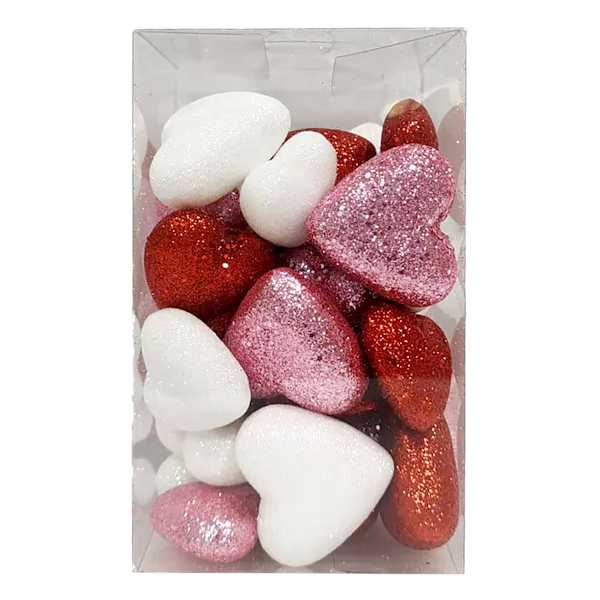 36-Count Glitter Heart Bowl Filler