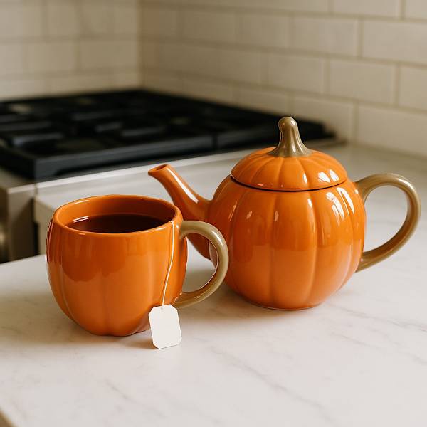 3-Piece Pumpkin Tea Set