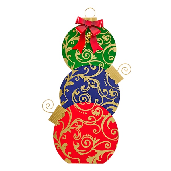 Classic Christmas Ornament Stacked Leaner, 37"