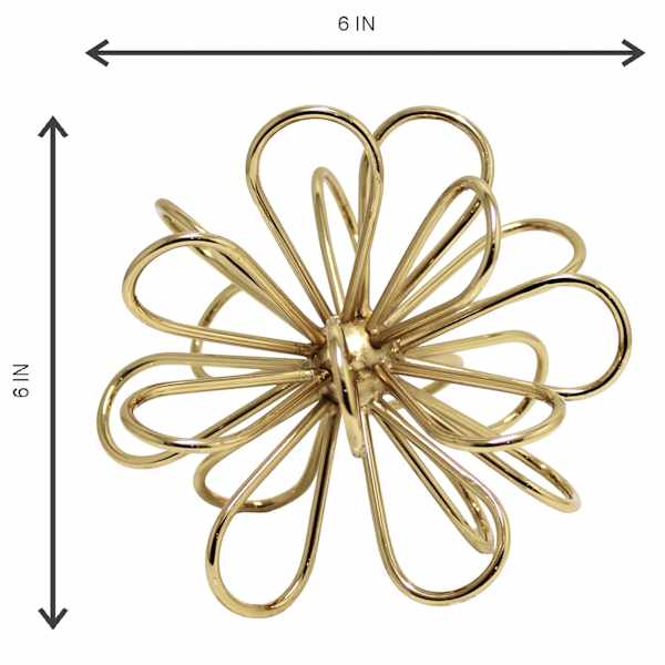 Gold orb and Metal Round Tube, 6"