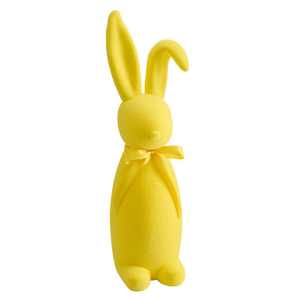 Yellow Flocked Bunny, 26"